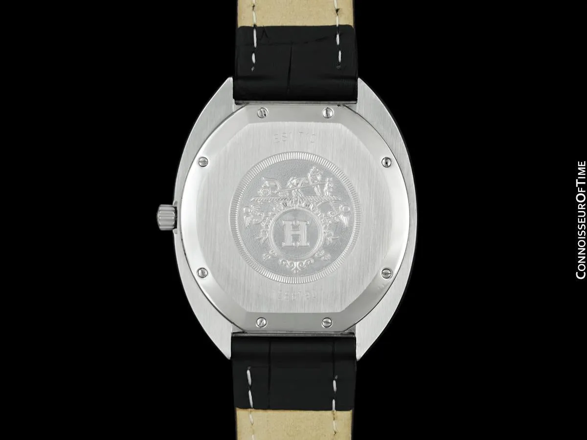 Hermès Espace Mens Full Size Multi-Function Digital Electronic Watch - Stainless Steel