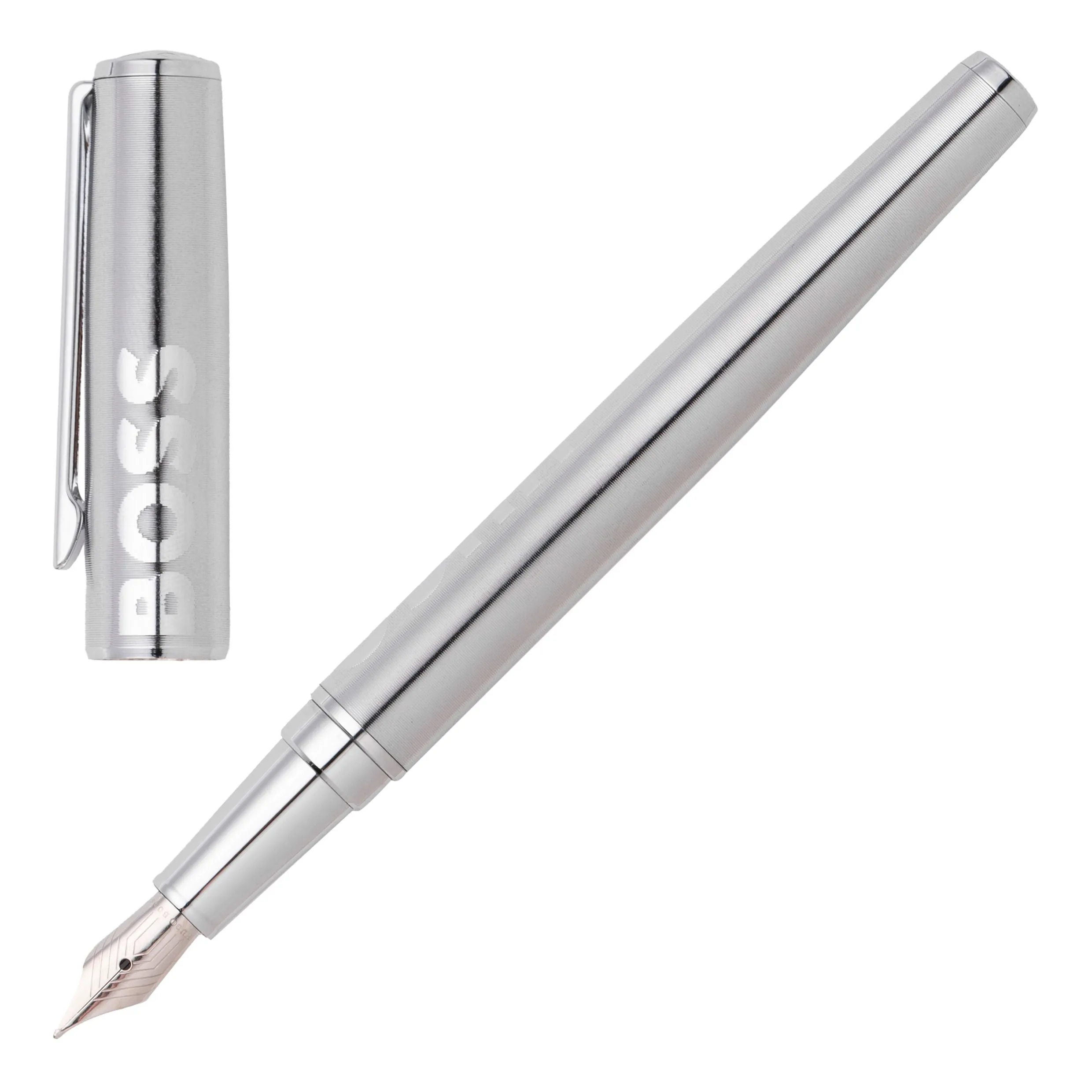 HUGO BOSS HSH2092B-Fountain pen Label Chrome