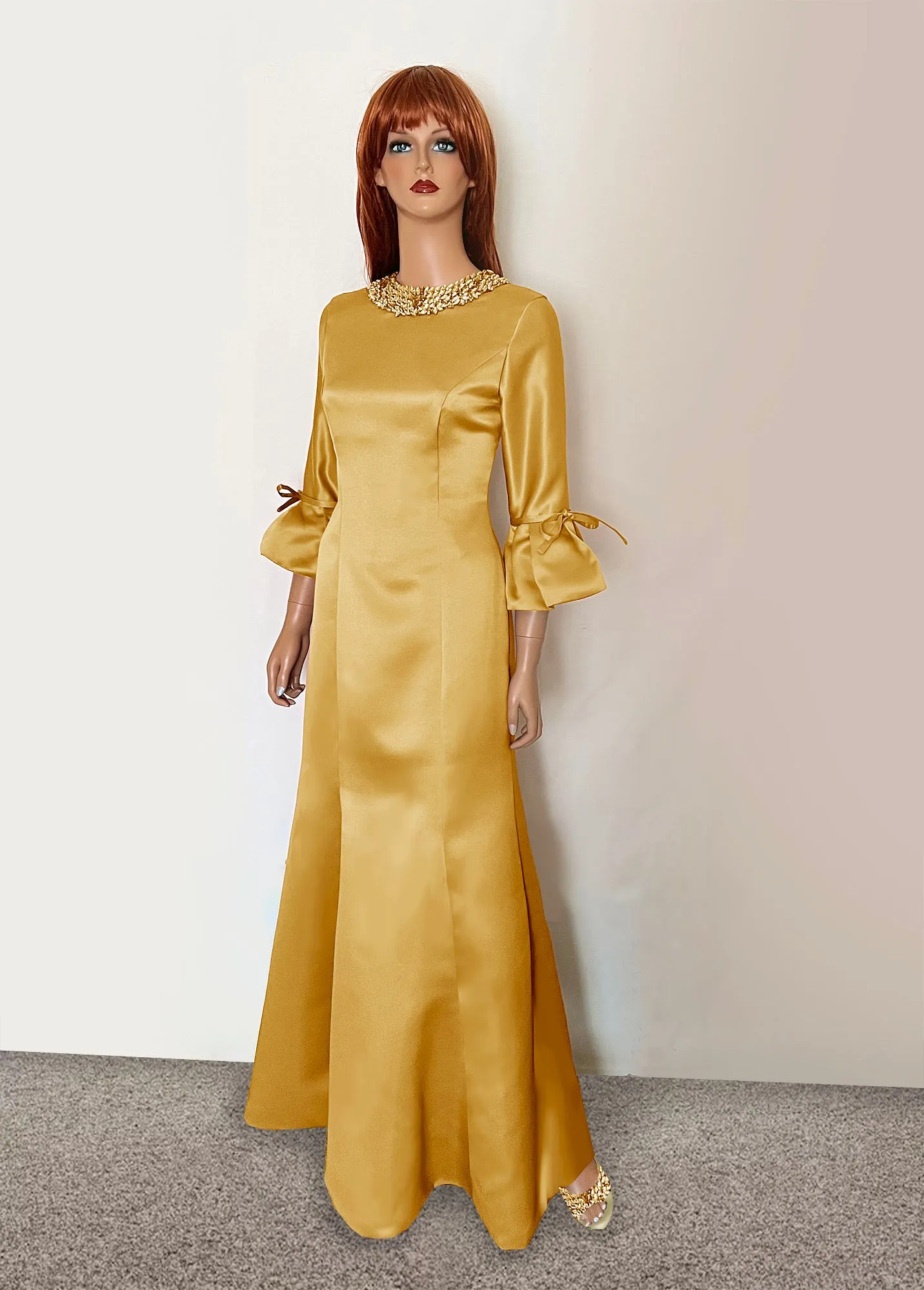 Icaria Green Modest Gown
