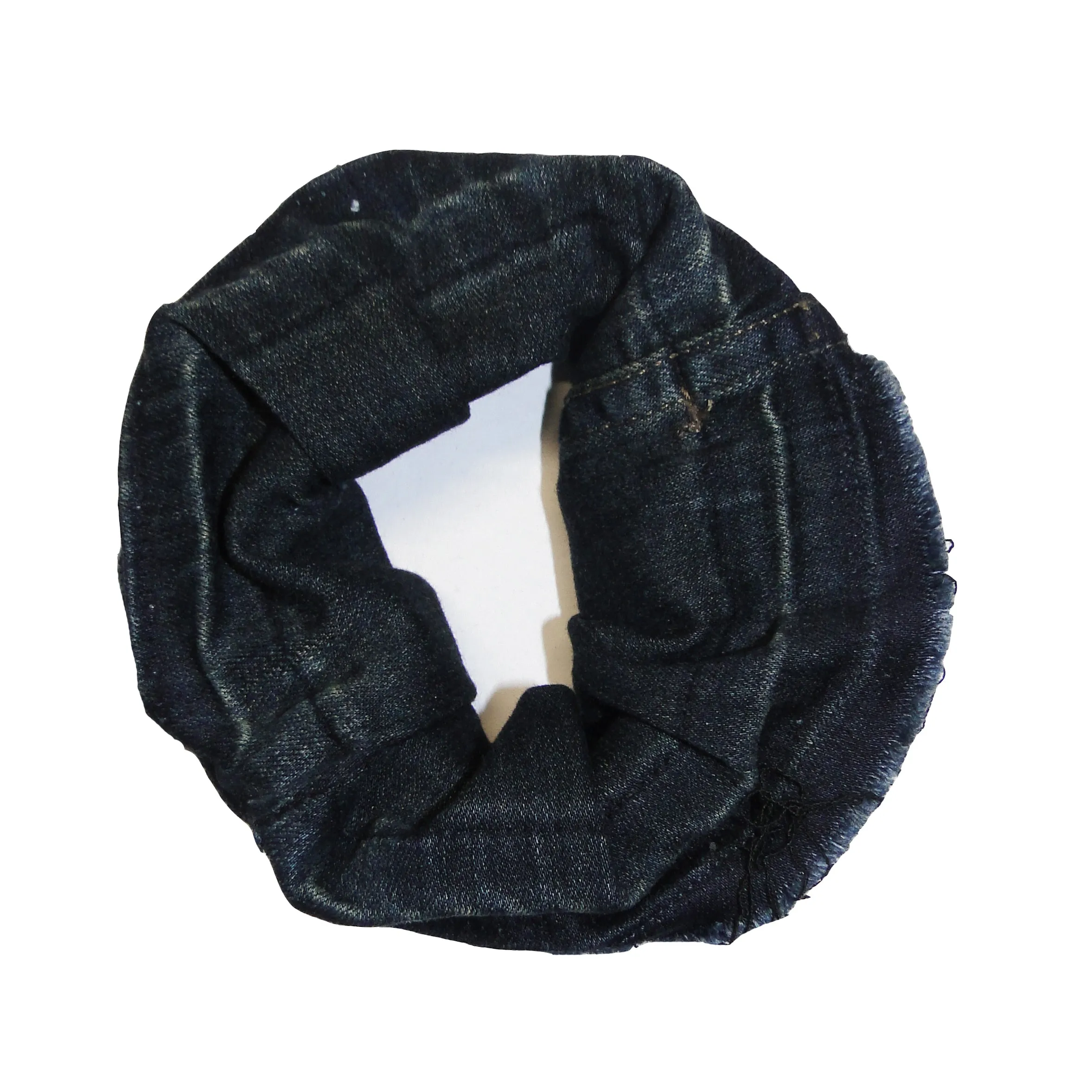 In Circles - Upcycled, Denim Scrunchie