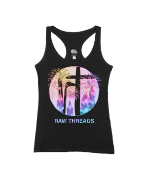 Iridescent Firework Castle Raw Threads Logo