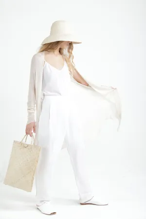 Ivory Long Bamboo Cardigan