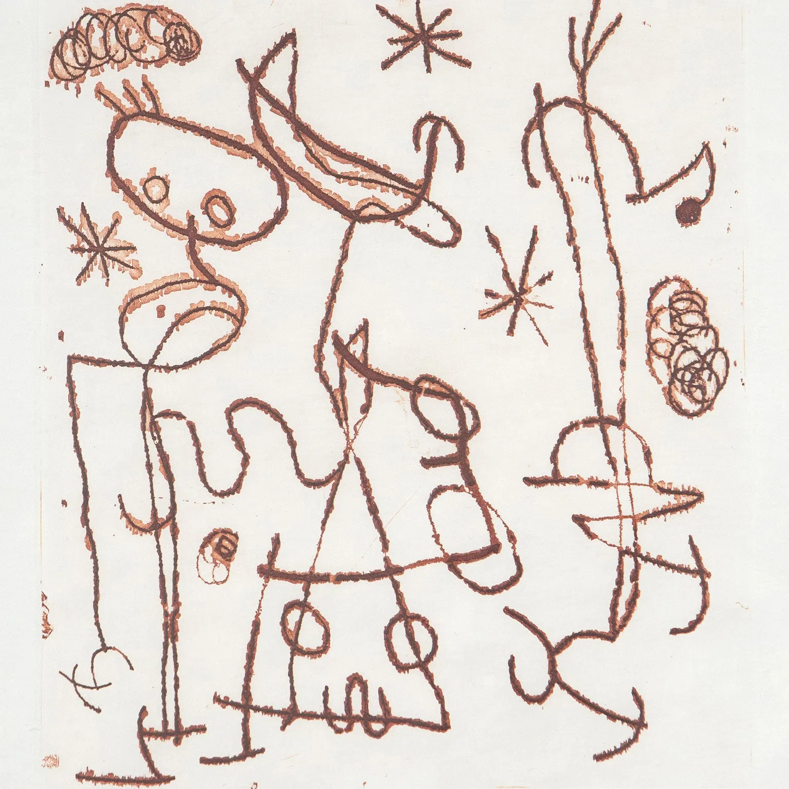 JOAN MIRO "PAROLES PEINTES III" ETCHING, 1967