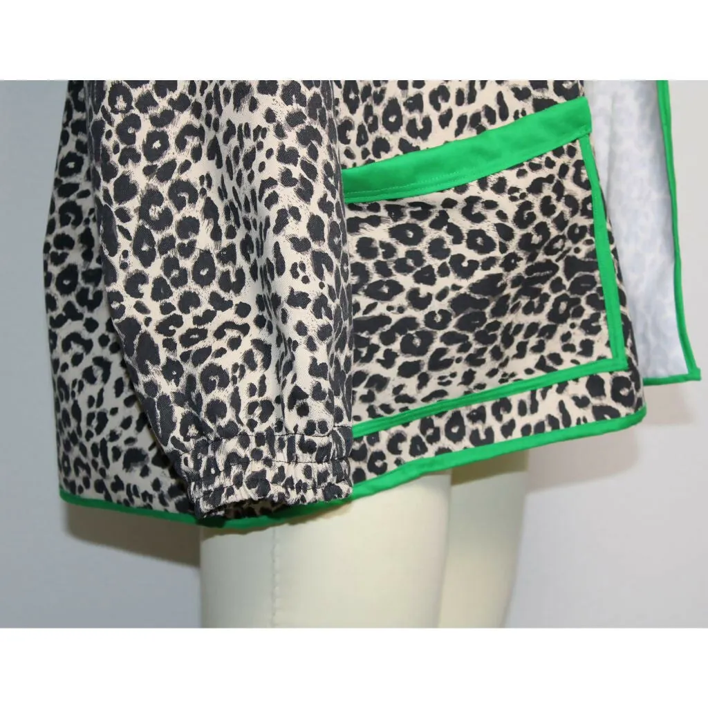 Kelly Green Leopard Print Jacket