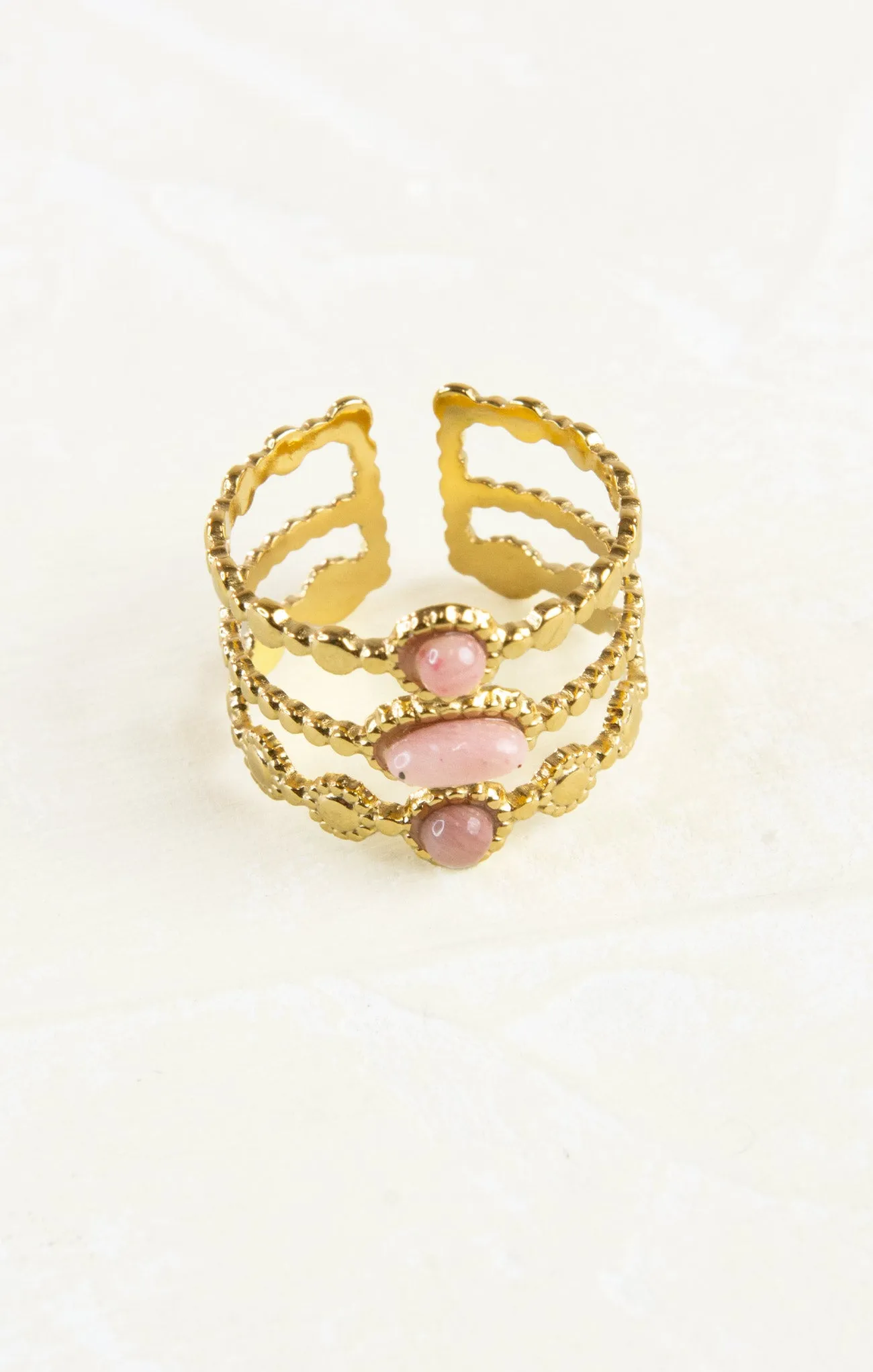 Khloe 3 Stack Stone Ring