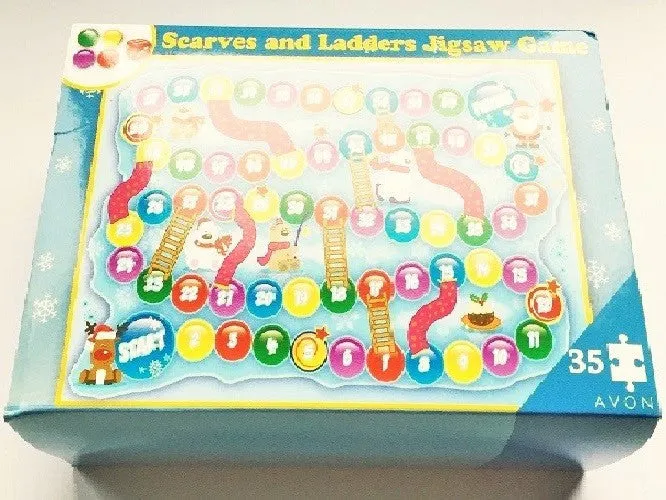 Kids Scarves and Ladders Winter Jigsaw Game