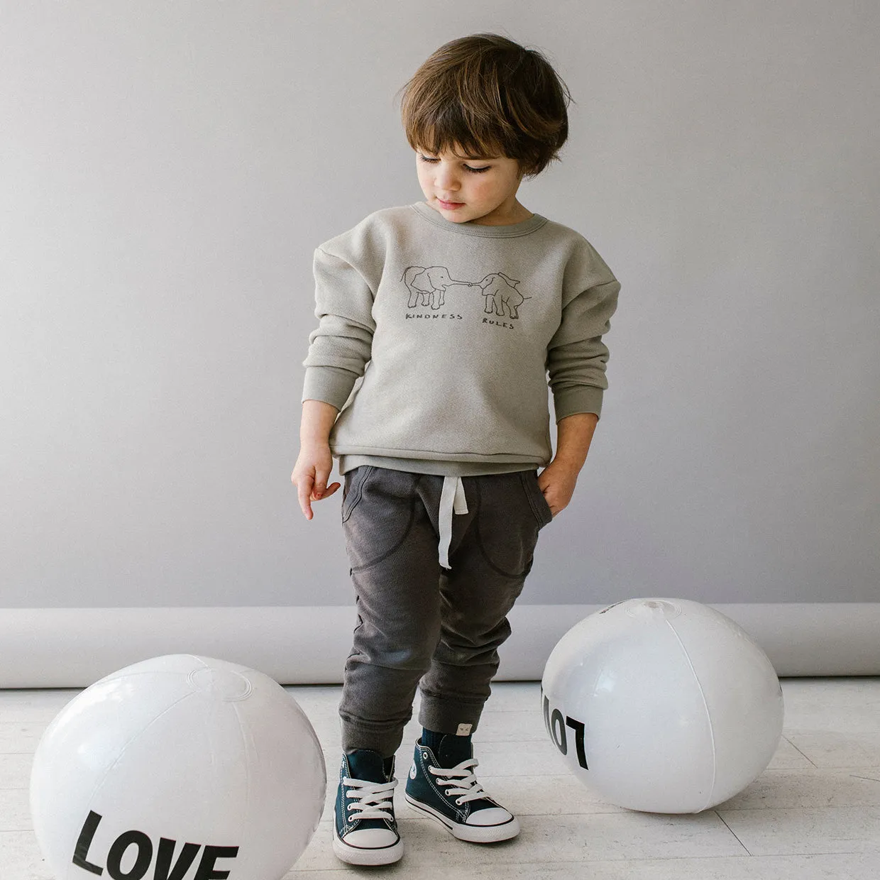 'kindness rules' pullover