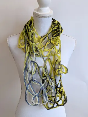 Lacey Brightly Colored Felt Scarf
