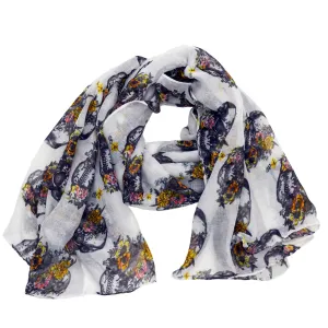 Lana Skull Floral Print Scarf