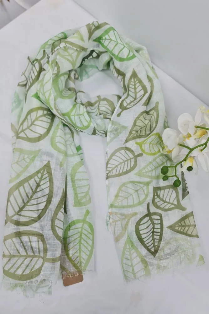 Leaves Print Scarves