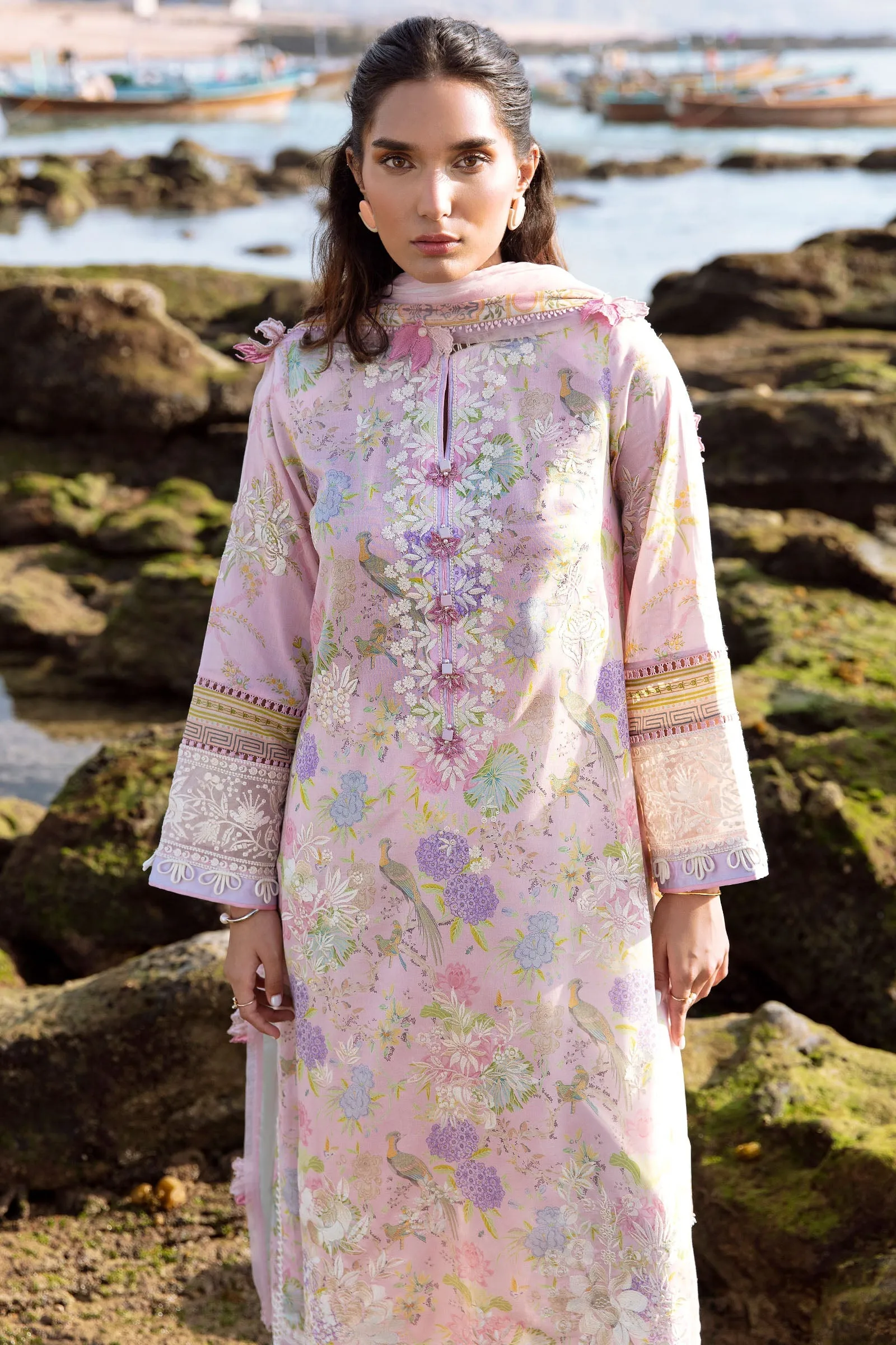LIA (ZL23-06 A) | Zaha Lawn Collection 2023 | Embroidered Unstitched Lawn Suits