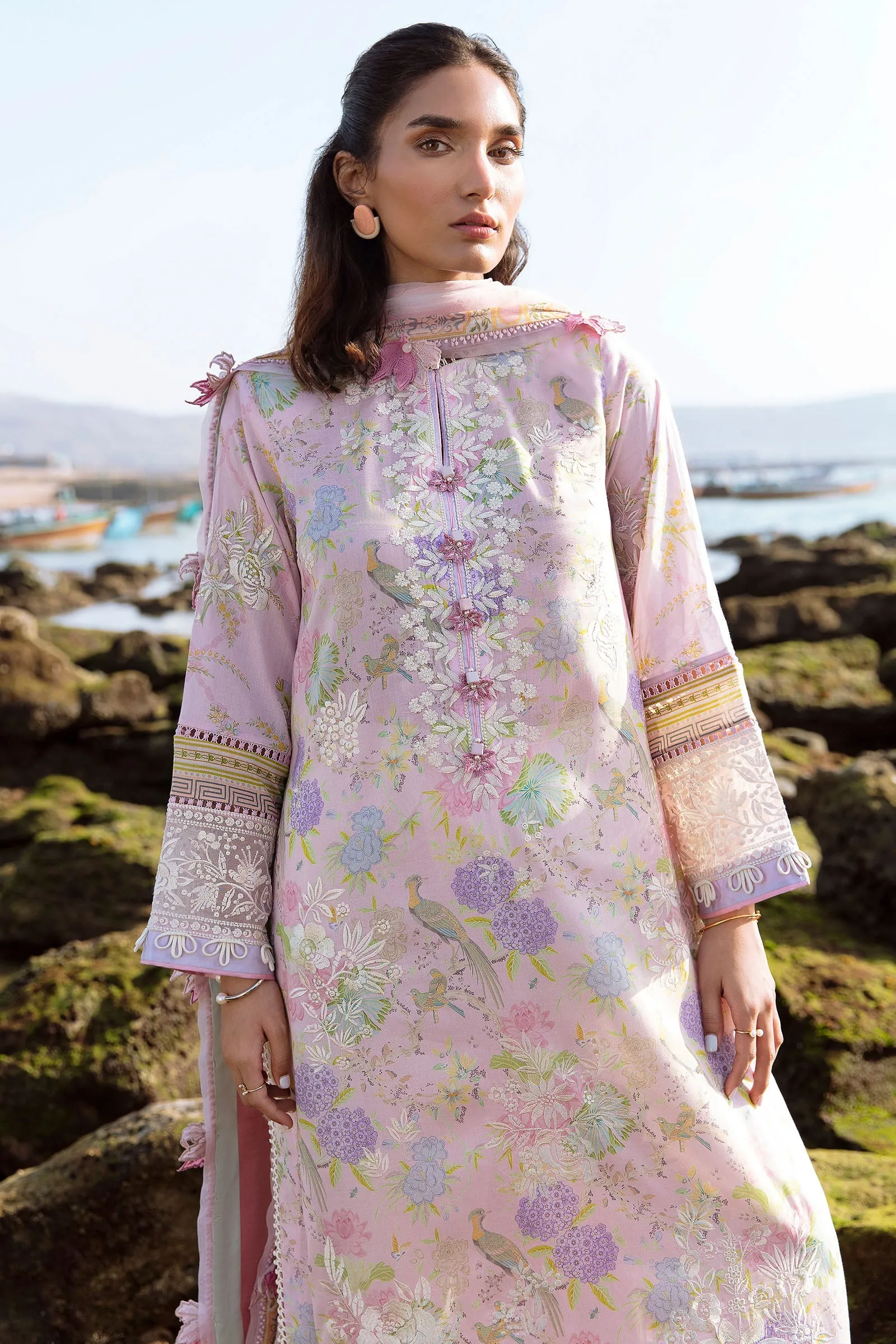 LIA (ZL23-06 A) | Zaha Lawn Collection 2023 | Embroidered Unstitched Lawn Suits