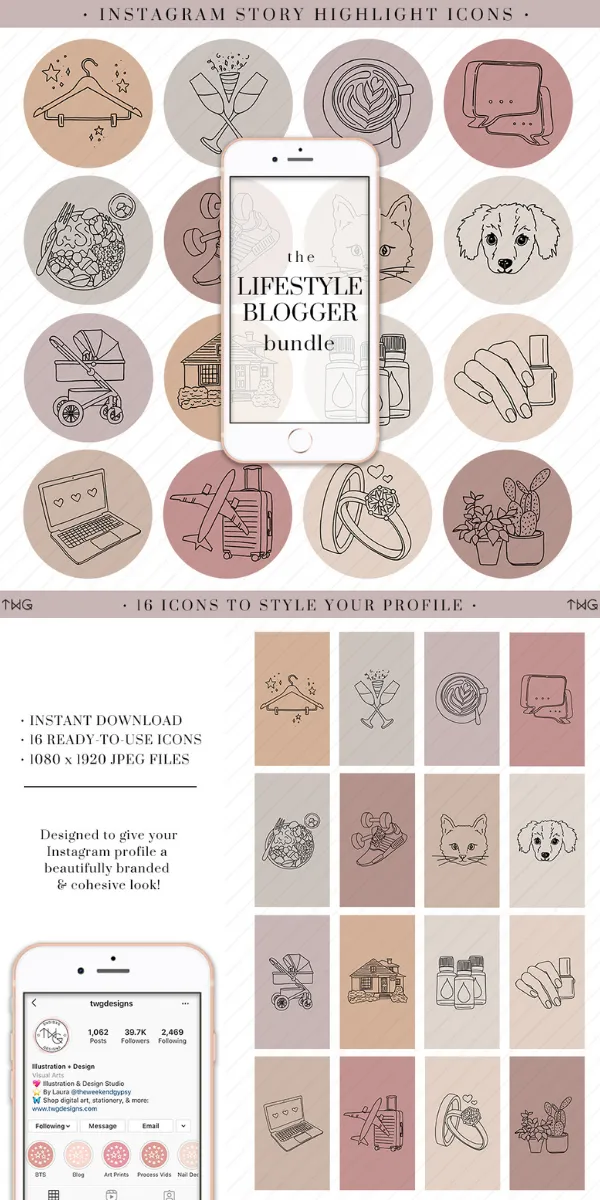 Lifestyle Instagram Story Highlight Icons