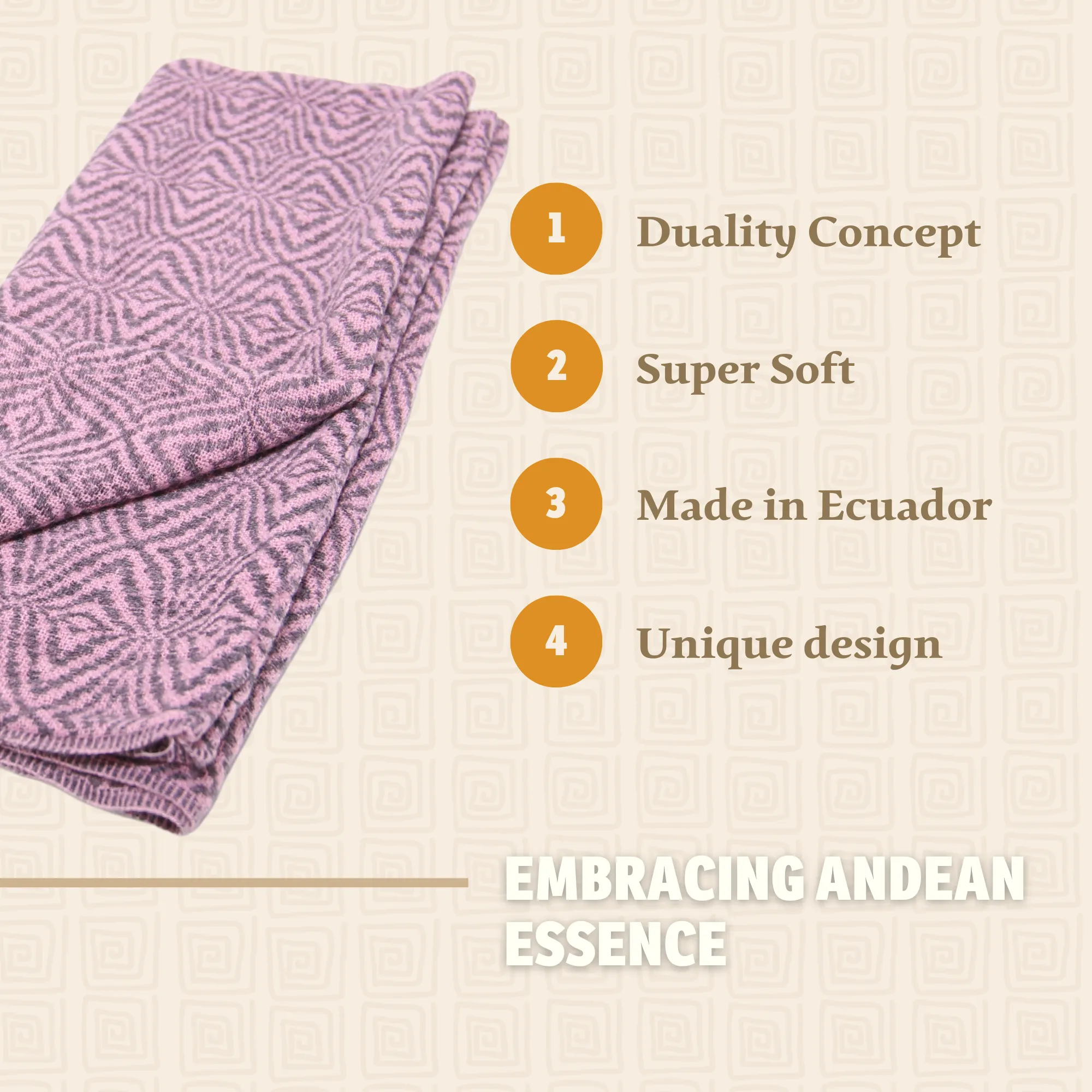Light Pink Alpaca Infinity Scarf