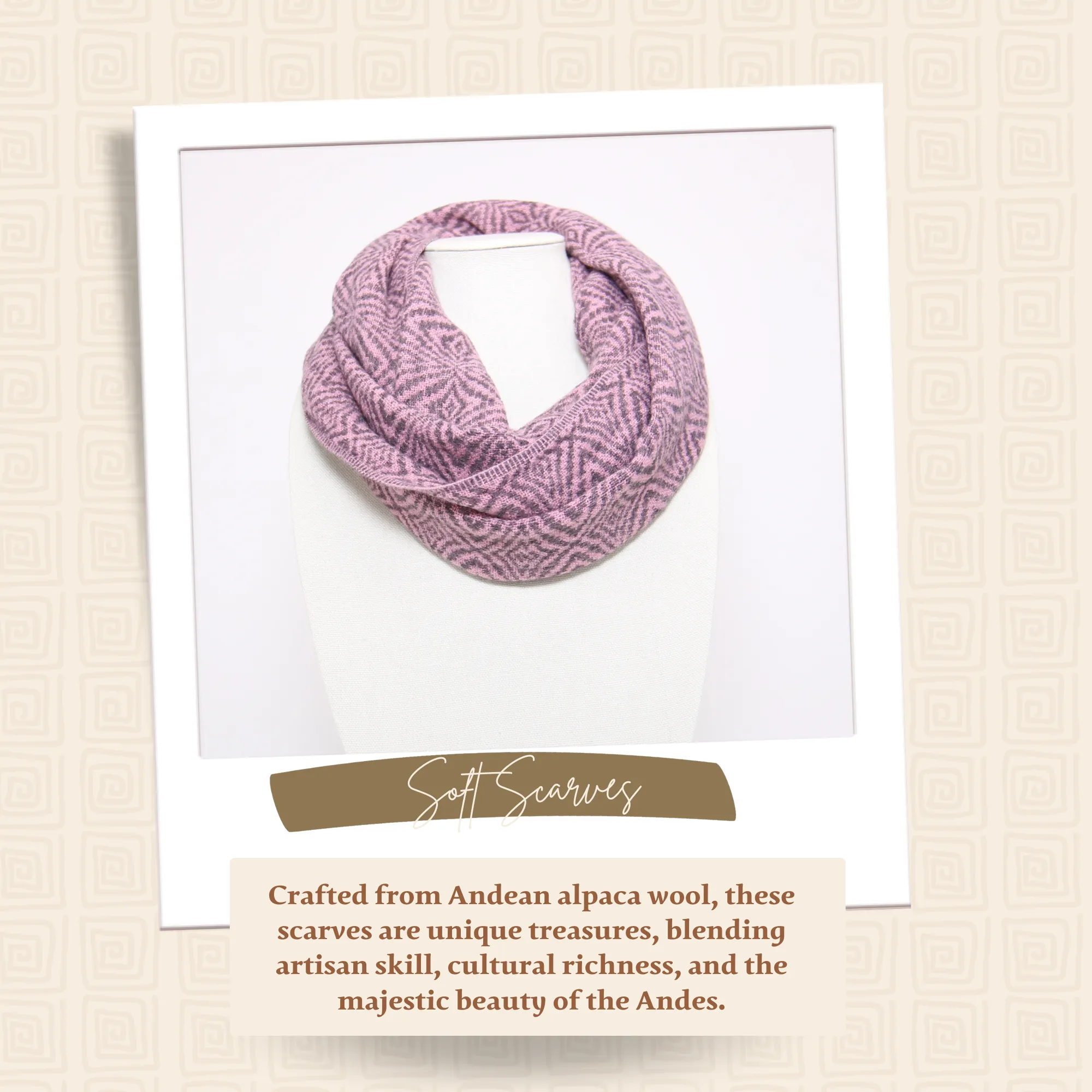 Light Pink Alpaca Infinity Scarf