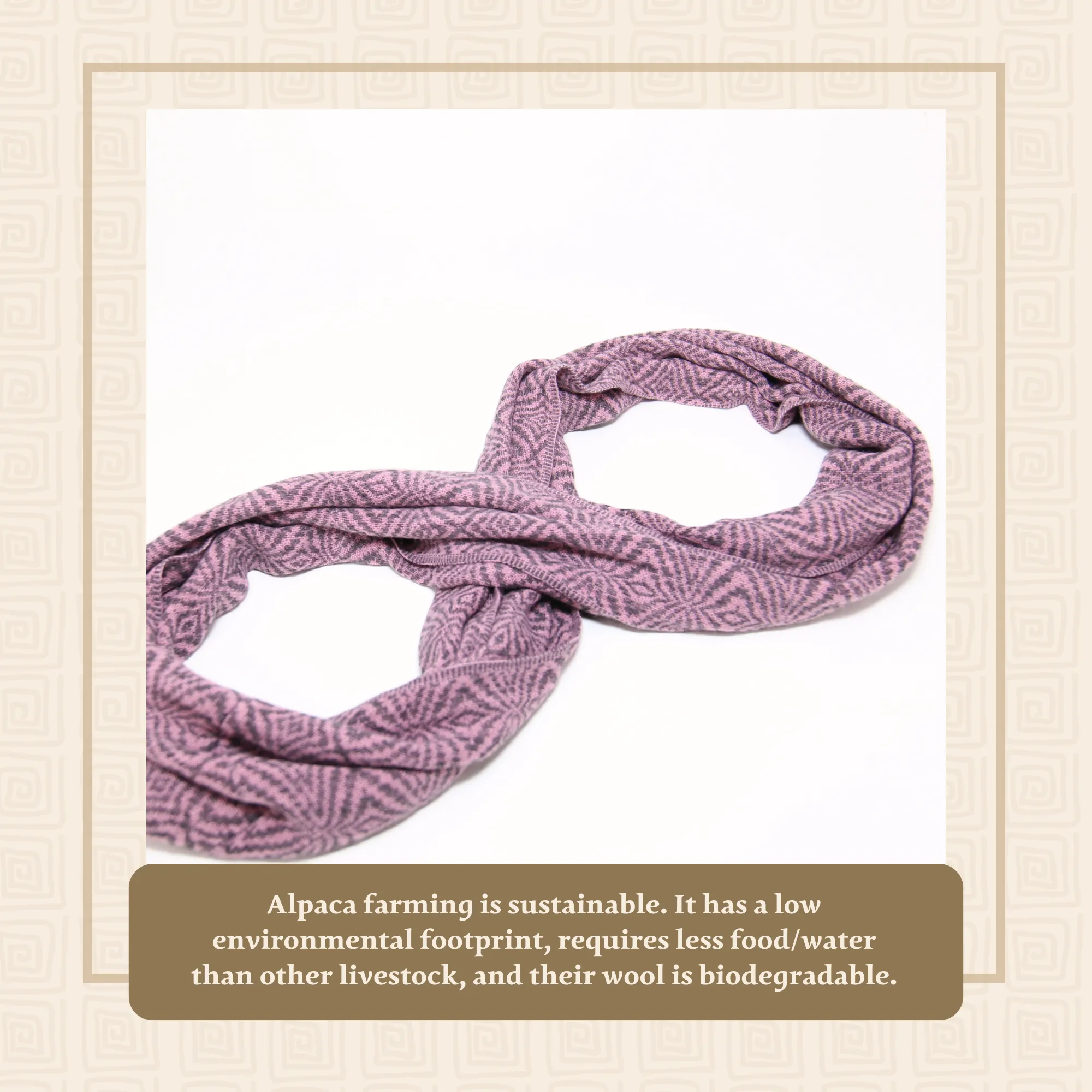Light Pink Alpaca Infinity Scarf