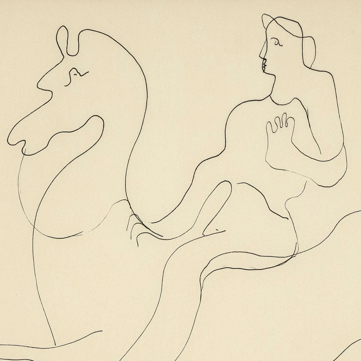 LOUISE NEVELSON "LADY GODIVA" DRAWING, 1930