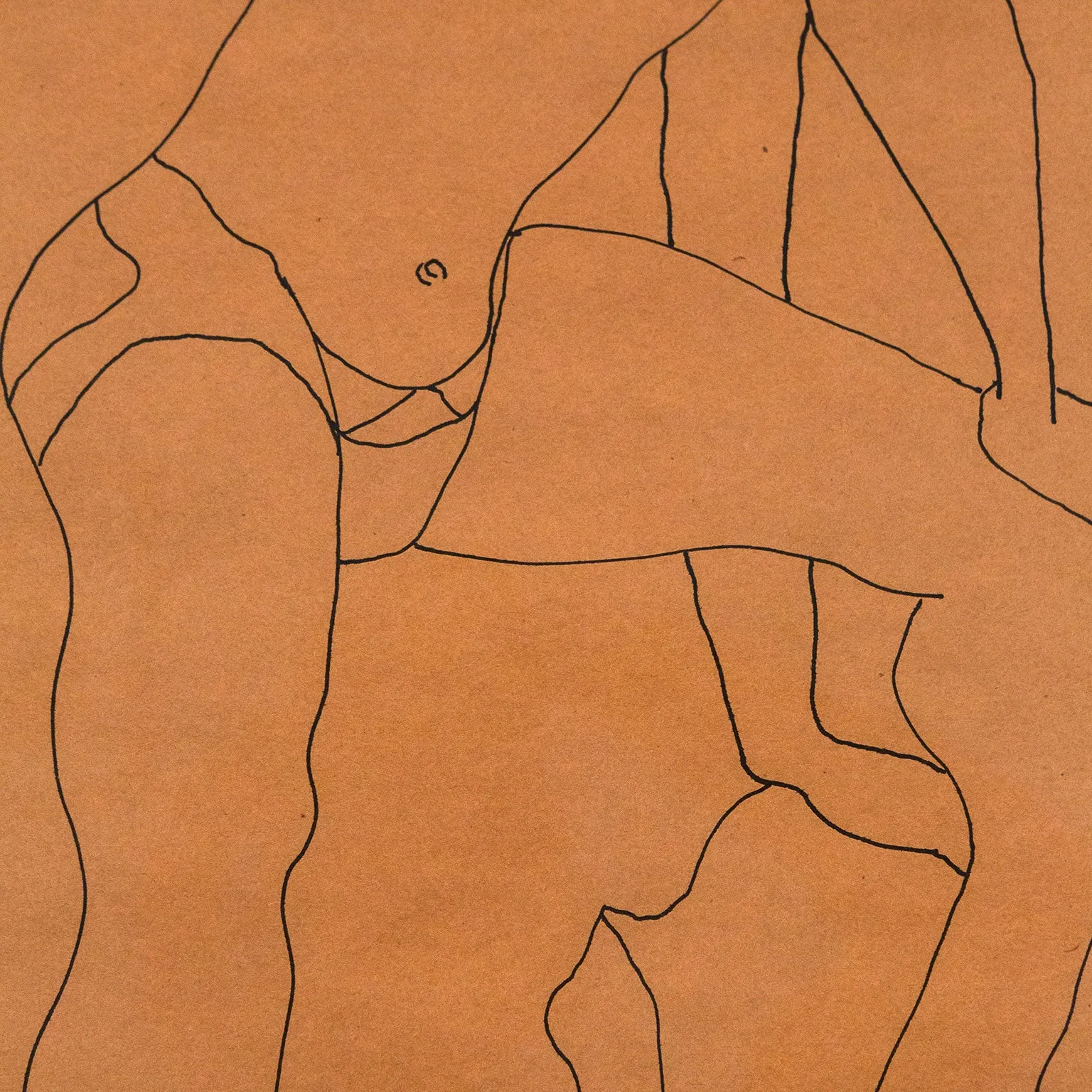 LOUISE NEVELSON "MALE MODEL POSING" DRAWING, 1930