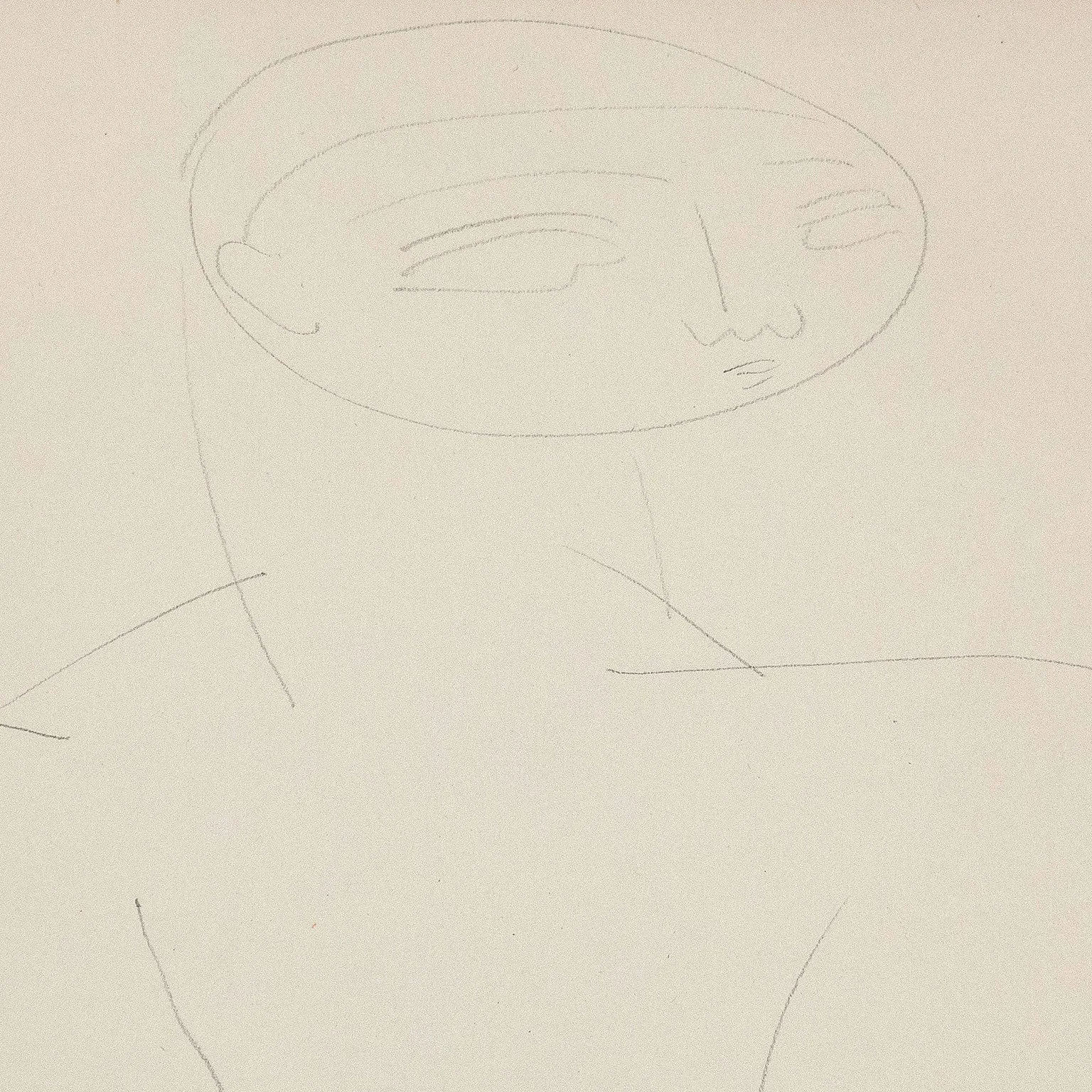LOUISE NEVELSON "MALE NUDE" DRAWING, 1932