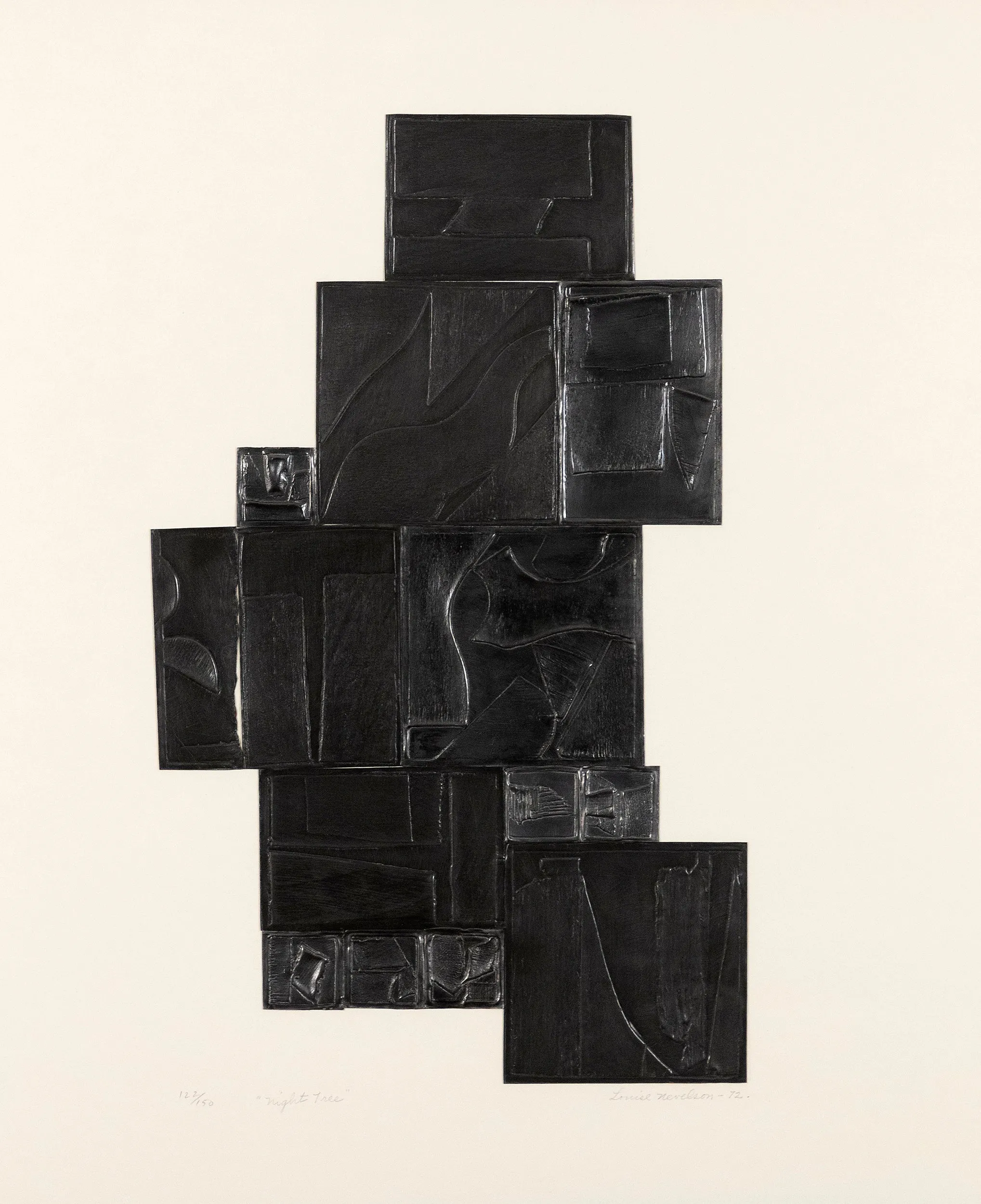 LOUISE NEVELSON "NIGHT TREE" 1972