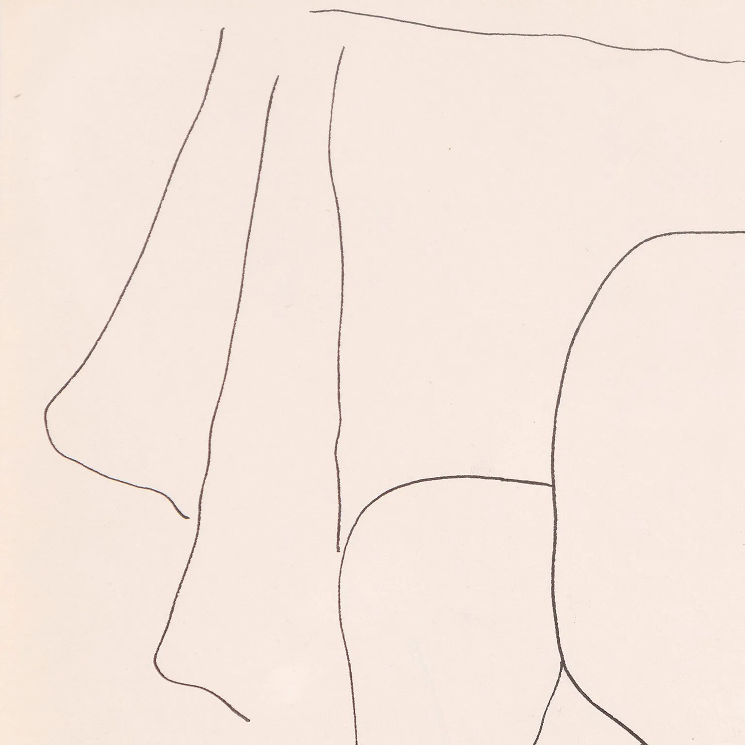 LOUISE NEVELSON "RECLINING NUDE" DRAWING, 1930