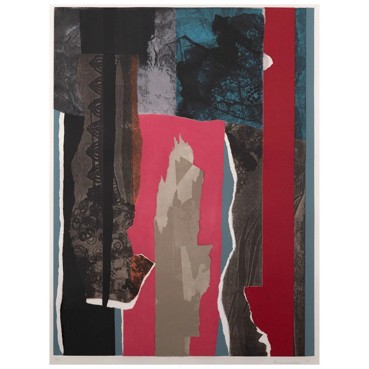LOUISE NEVELSON "REFLECTIONS III" ETCHING, 1983
