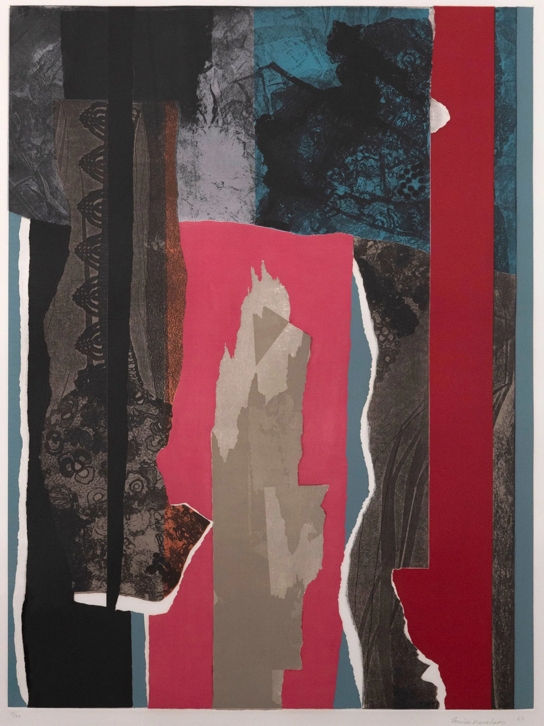 LOUISE NEVELSON "REFLECTIONS III" ETCHING, 1983