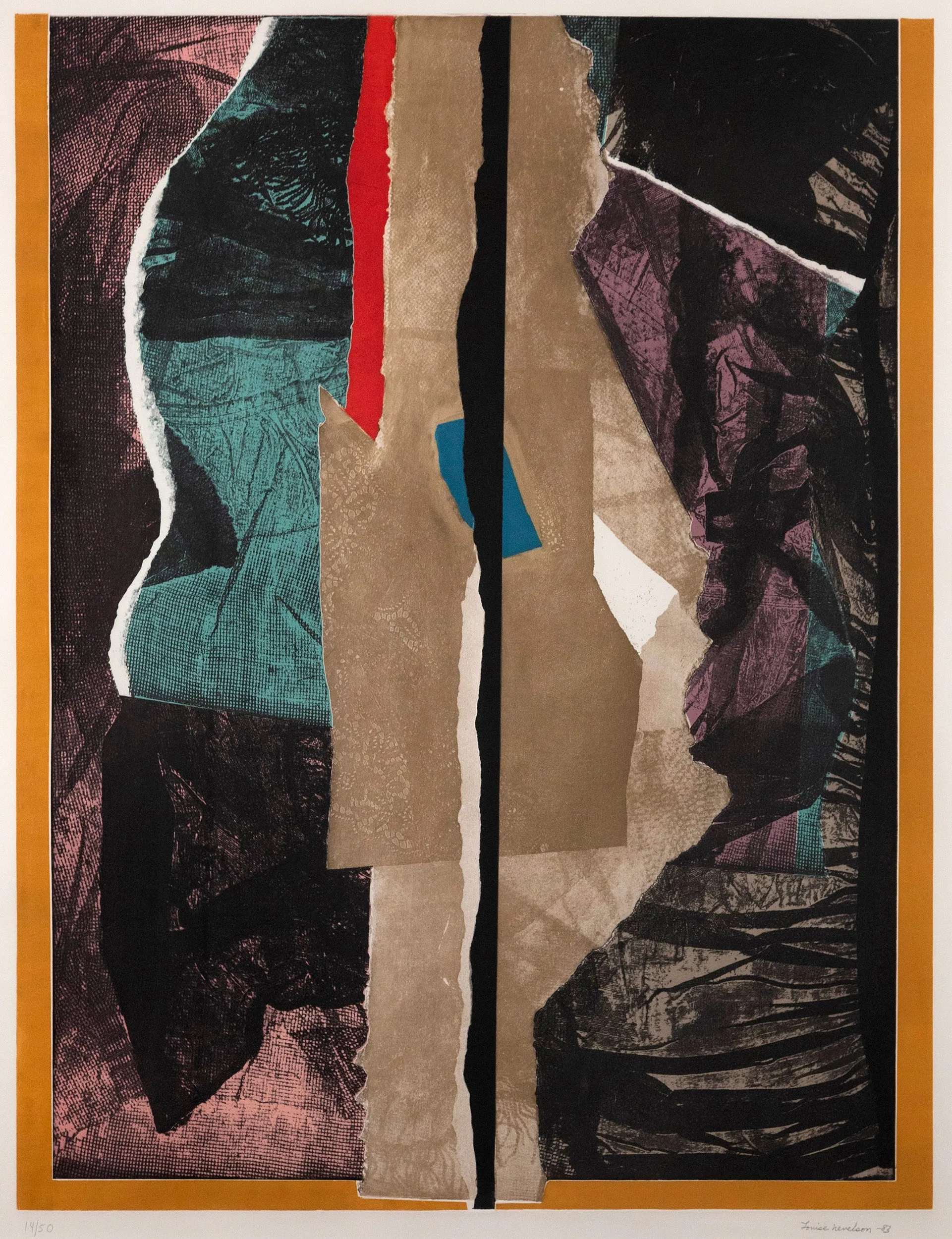 LOUISE NEVELSON "REFLECTIONS I" ETCHING, 1983