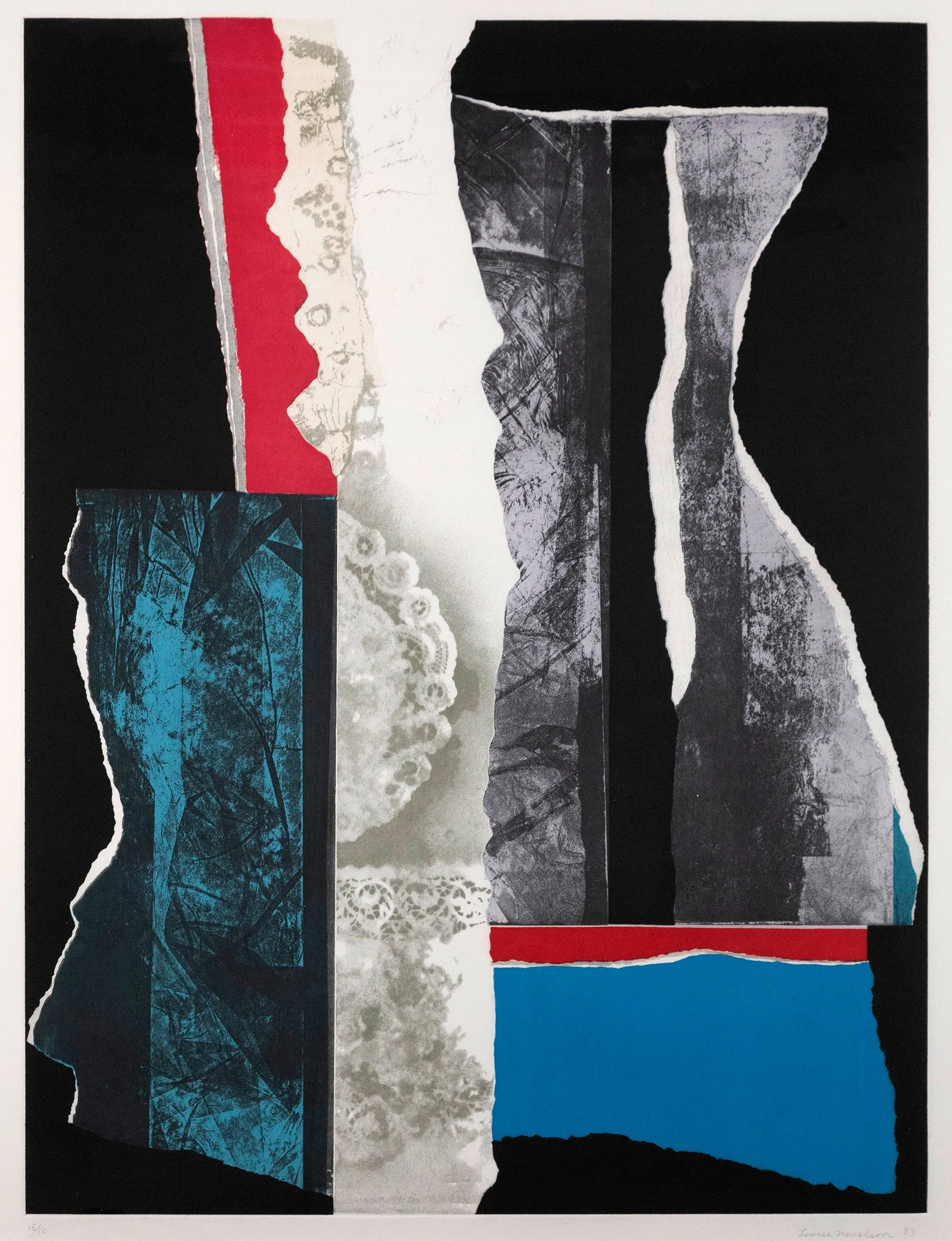 LOUISE NEVELSON "REFLECTIONS IV" ETCHING, 1983