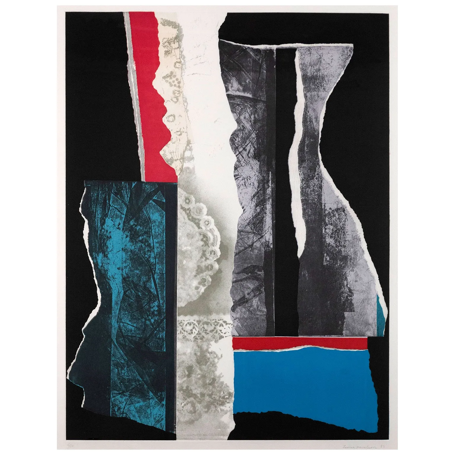 LOUISE NEVELSON "REFLECTIONS IV" ETCHING, 1983