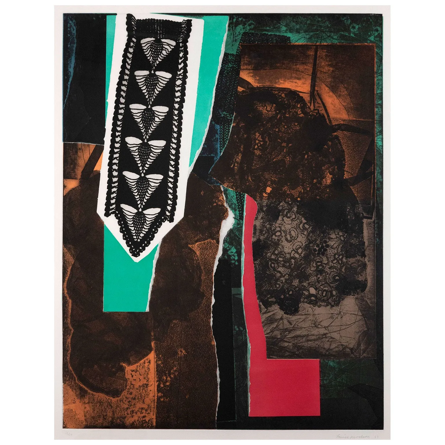 LOUISE NEVELSON "REFLECTIONS V" ETCHING, 1983