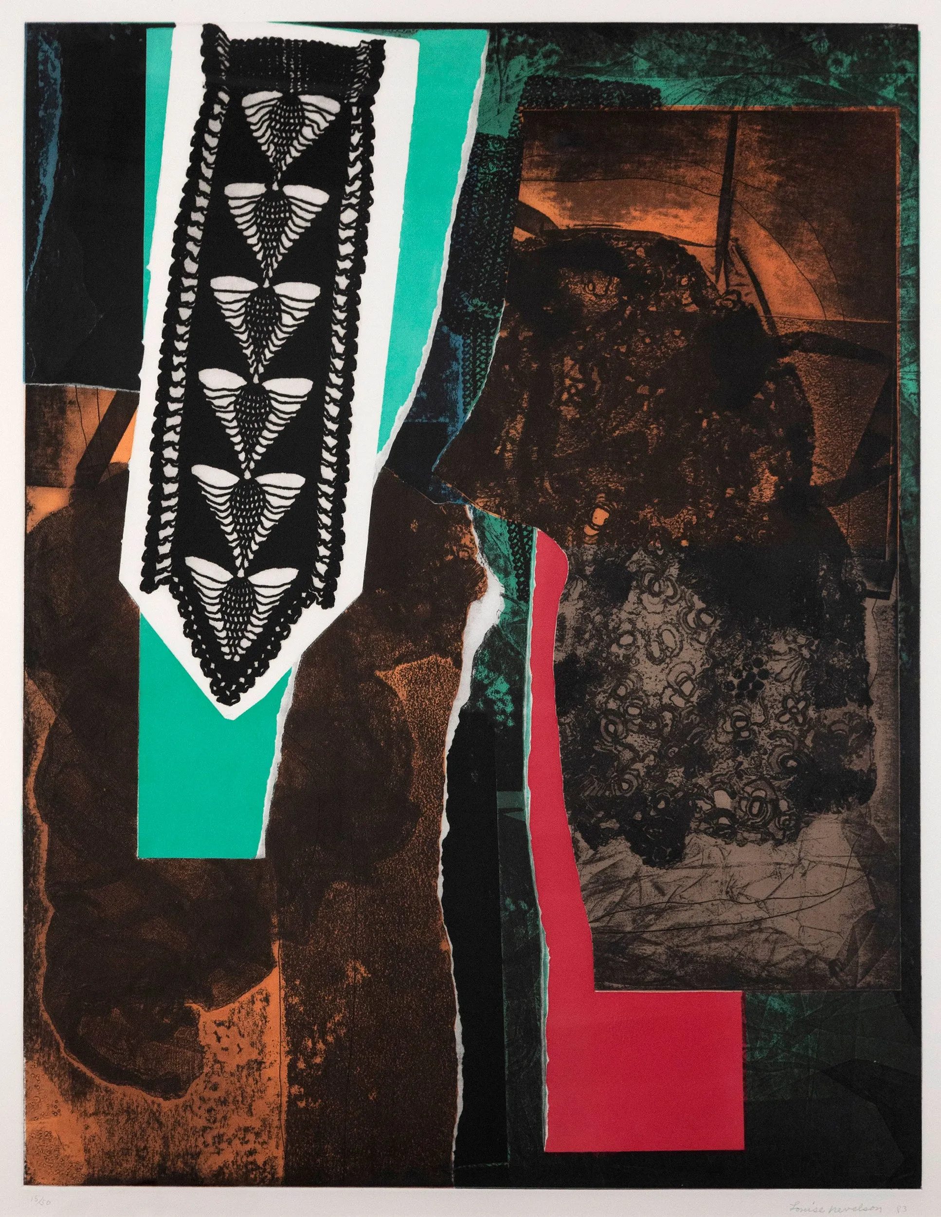 LOUISE NEVELSON "REFLECTIONS V" ETCHING, 1983