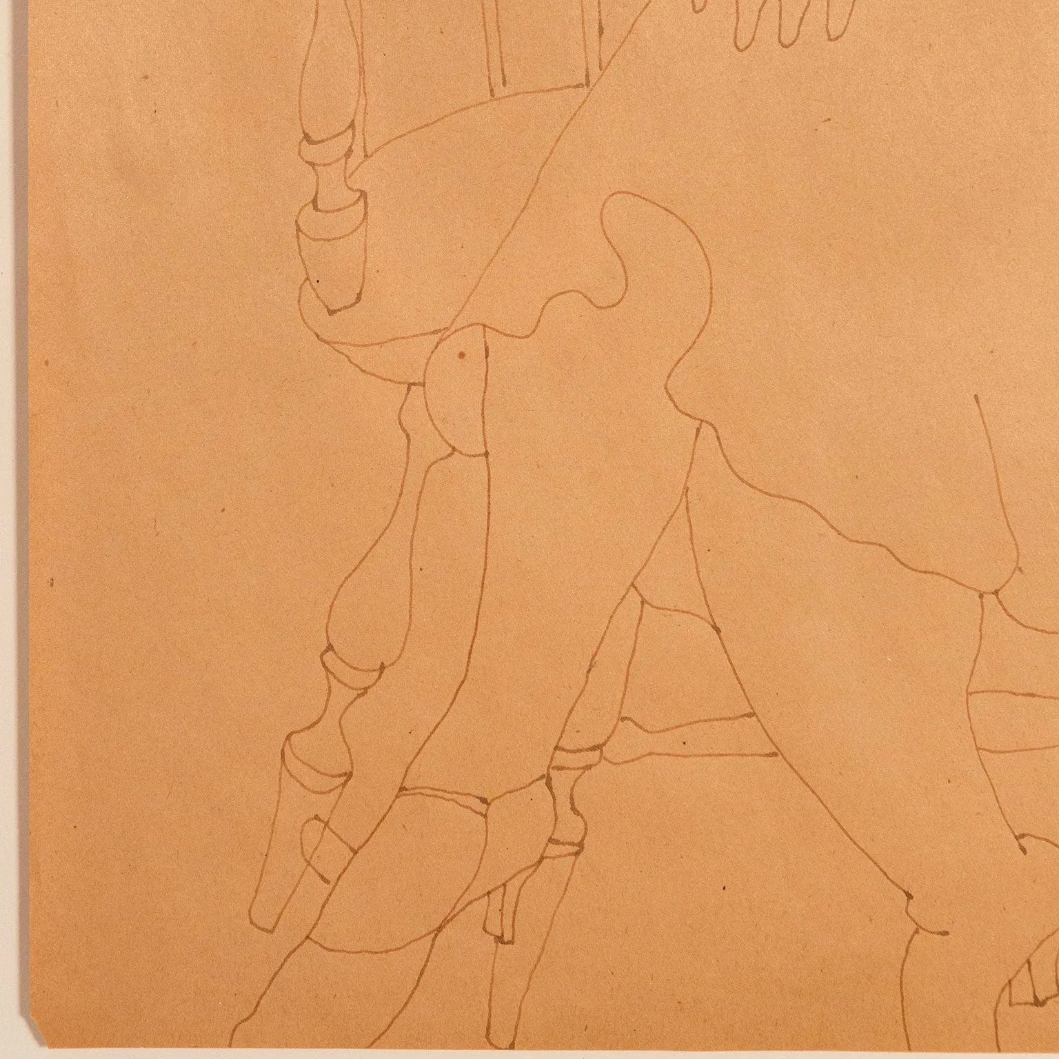 LOUISE NEVELSON "SEATED WOMAN" DRAWING, 1934