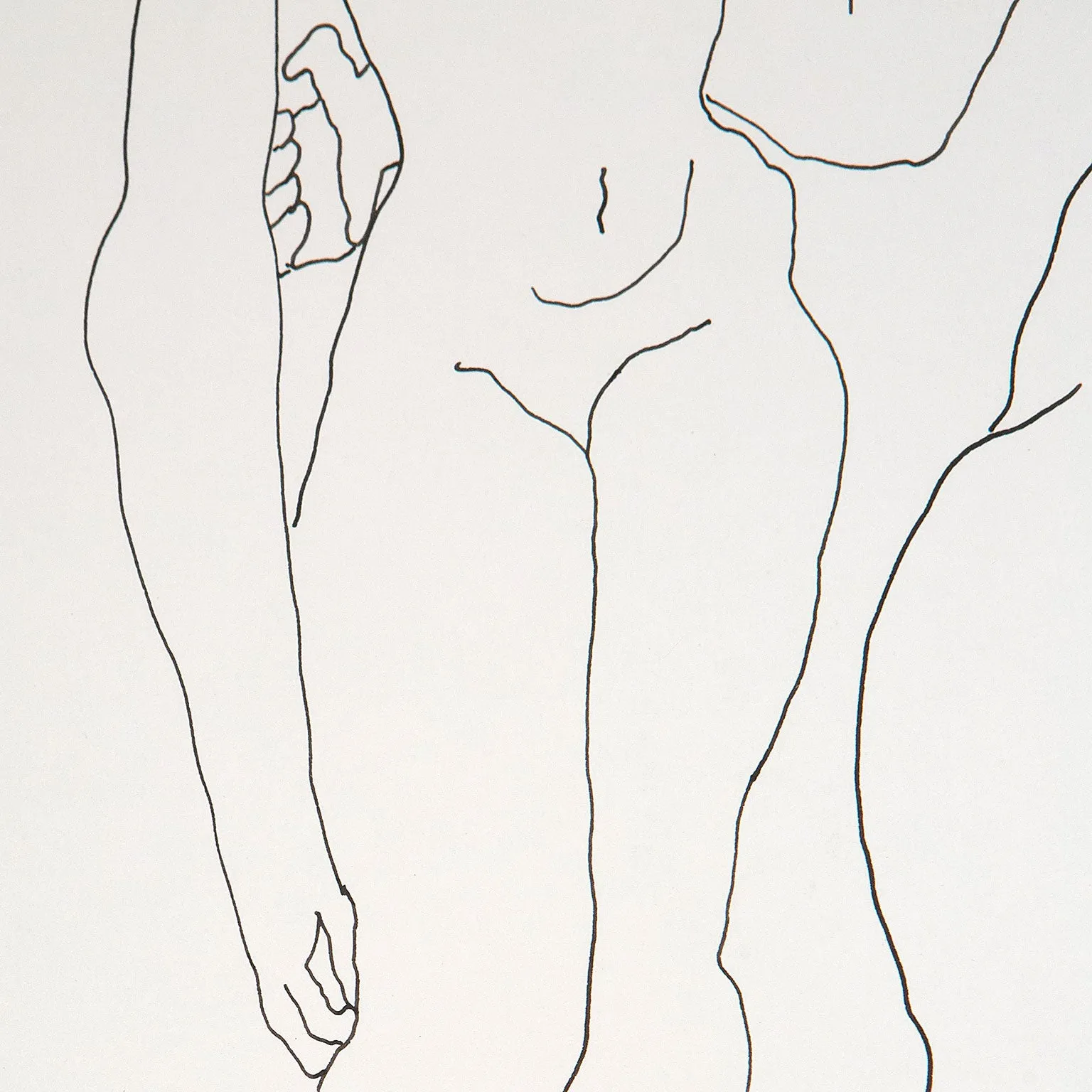 LOUISE NEVELSON "TWO NUDES" DRAWING, 1930