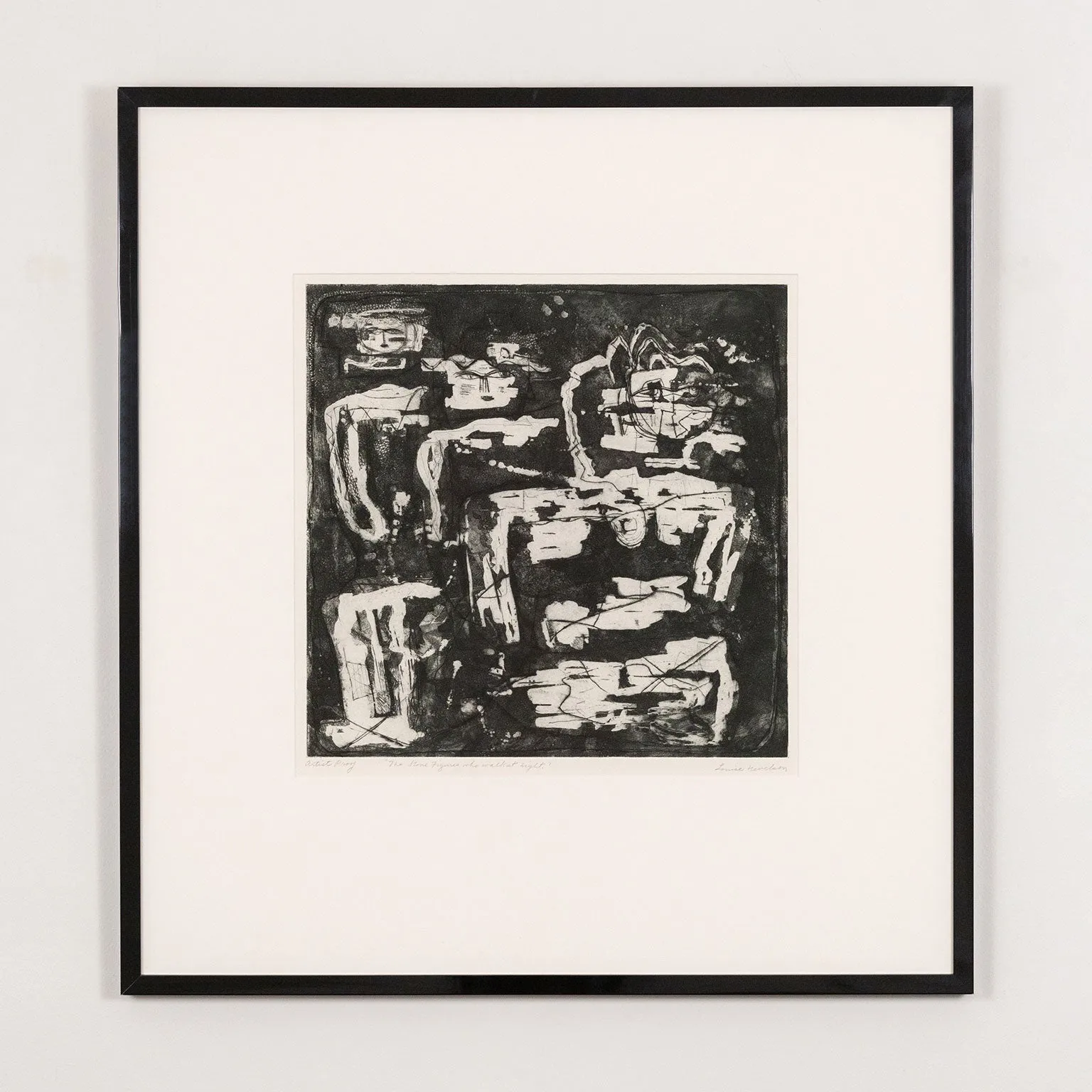 LOUISE NEVELSON “THE STONE FIGURES THAT WALK AT NIGHT” 1953