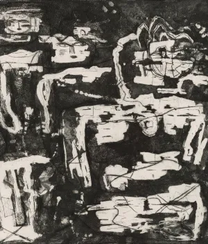 LOUISE NEVELSON “THE STONE FIGURES THAT WALK AT NIGHT” 1953