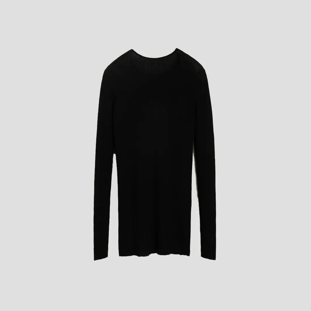Madigan Ribbed Cashmere LS