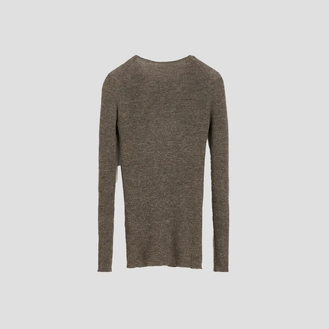 Madigan Ribbed Cashmere LS