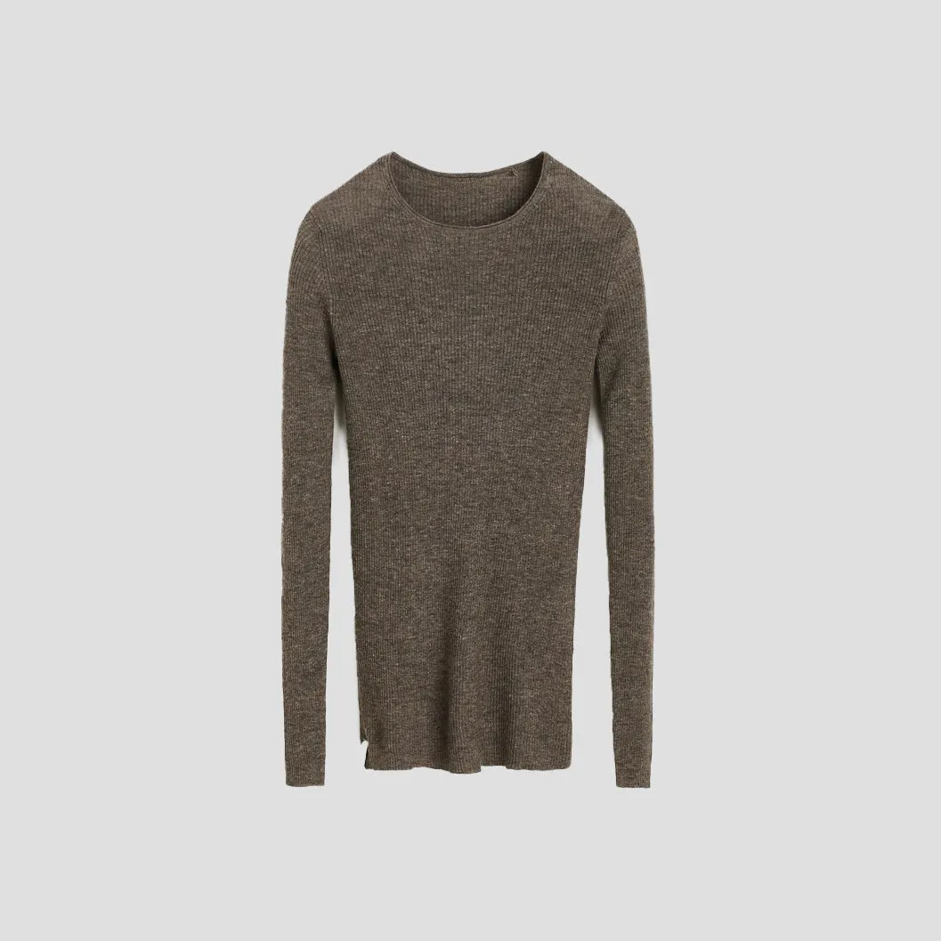 Madigan Ribbed Cashmere LS