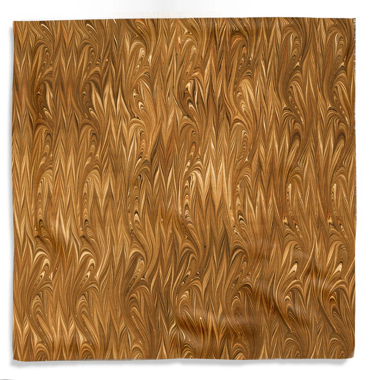 Marbled Twill Sepia Square Scarf