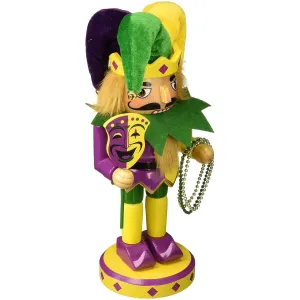 Mardi Gras Jester Nutcracker Figurine Santa's Workshop  10"