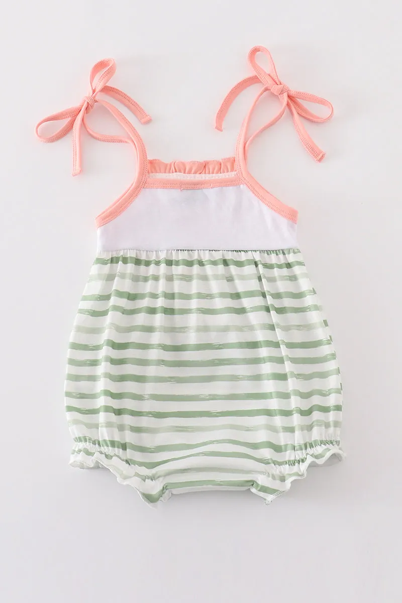 Marine Creature Embroidery Stripe Bubble