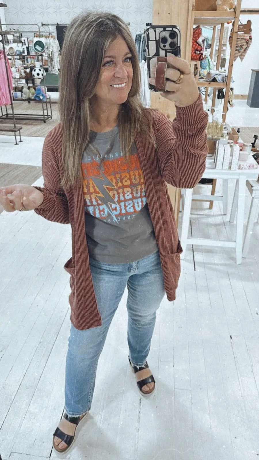 Marsala Ribbed Cardigan