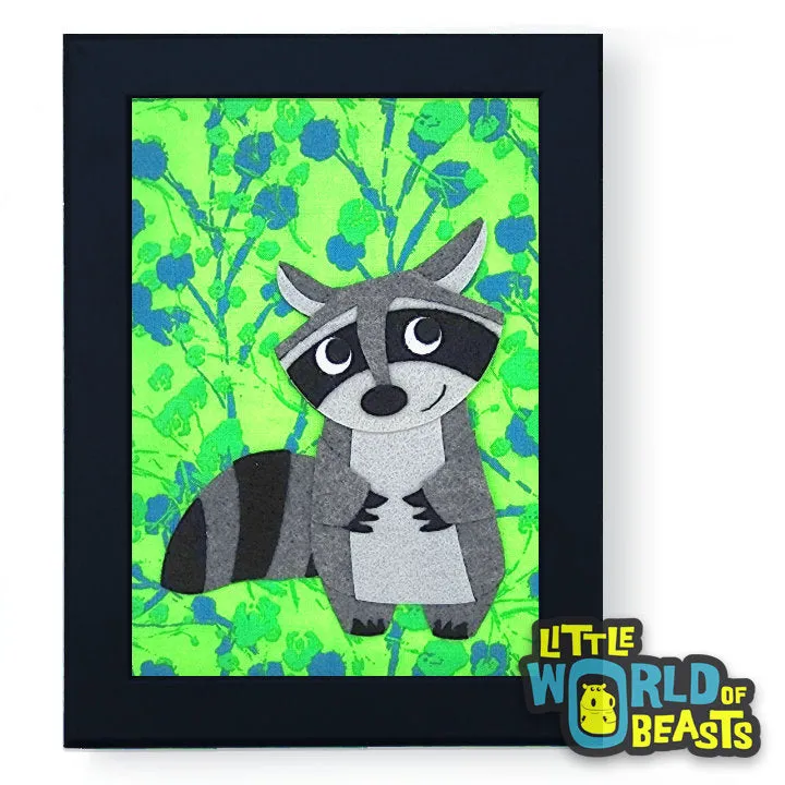 Matilda the Raccoon Framed