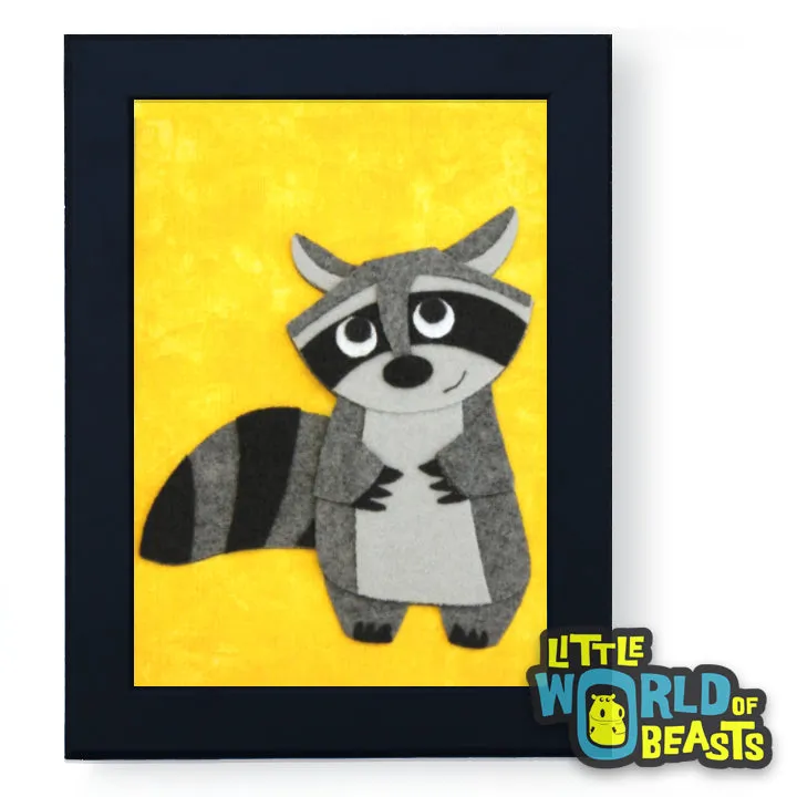 Matilda the Raccoon Framed
