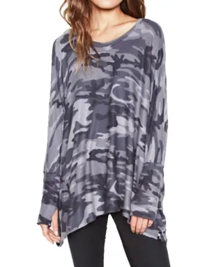 Michael Lauren Flint Oversized Pullover in Asphalt Camo