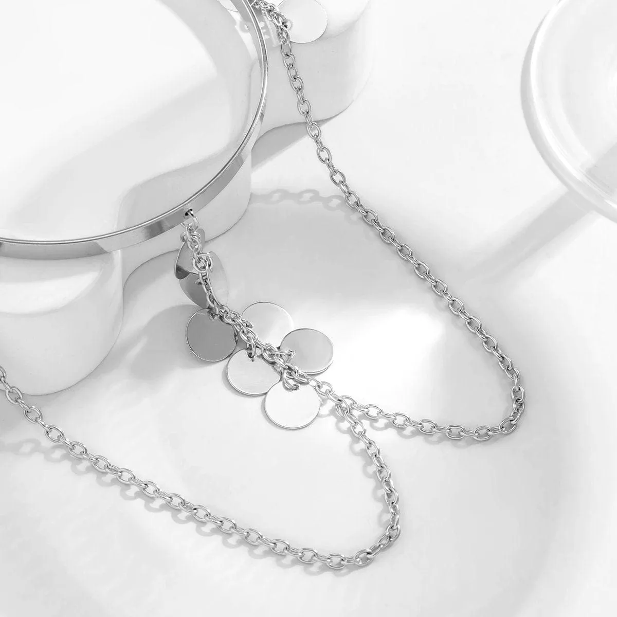 Minimalist Layered Sequins Arm Cuff