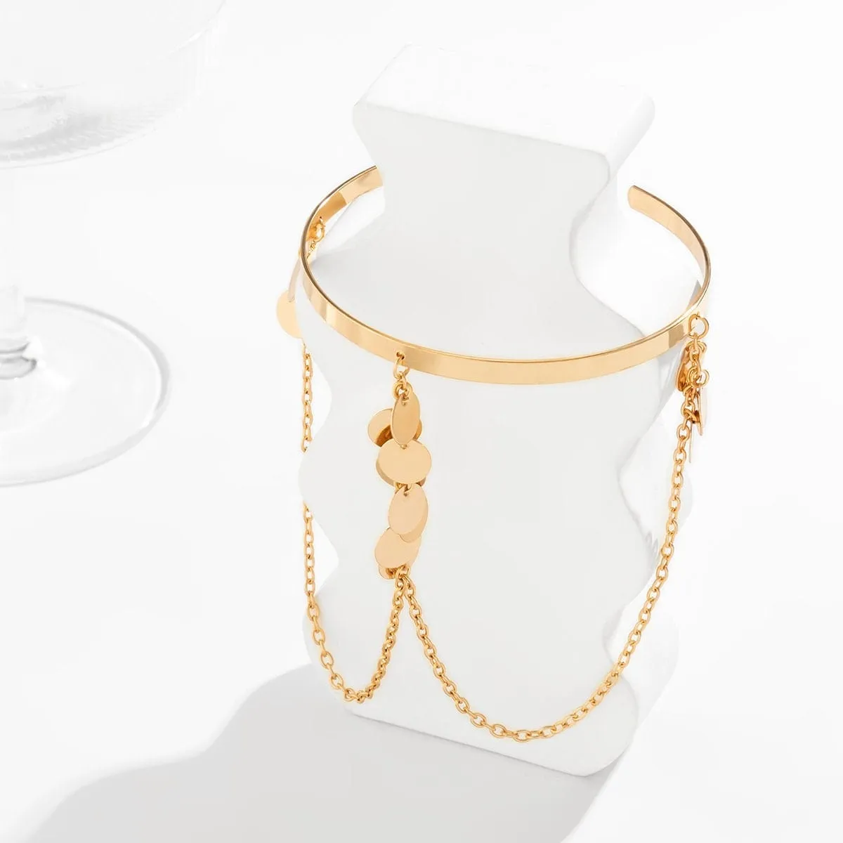 Minimalist Layered Sequins Arm Cuff