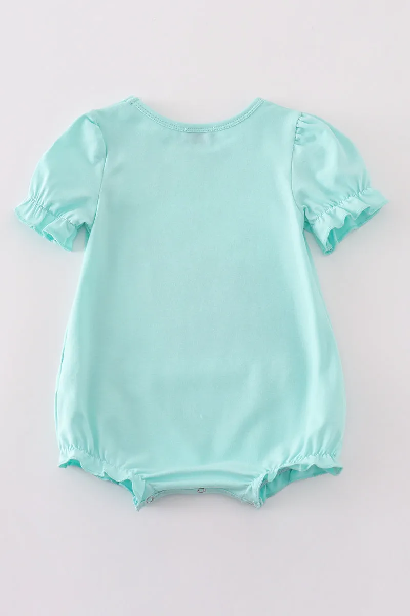 Mint Bunny Sequin Girl Bubble
