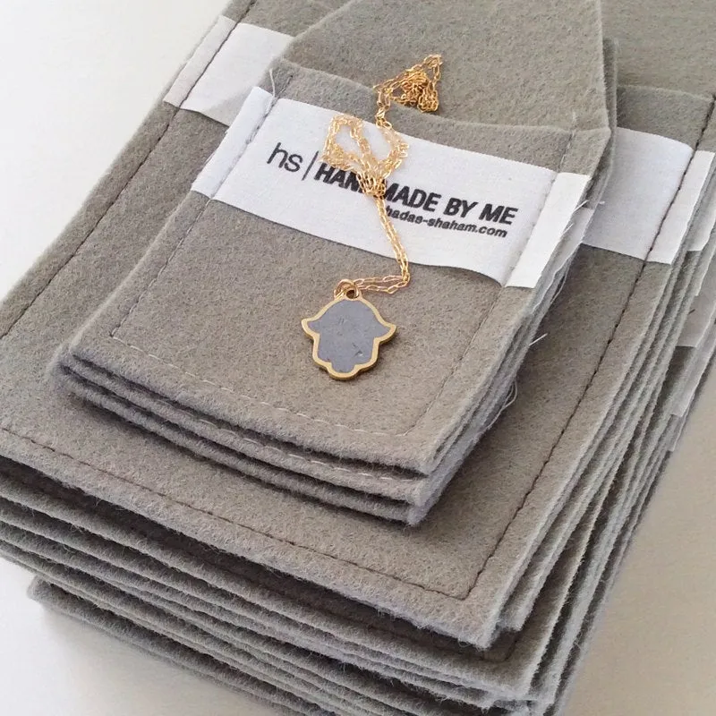 Modern Judaica Gold Hamsa Necklace